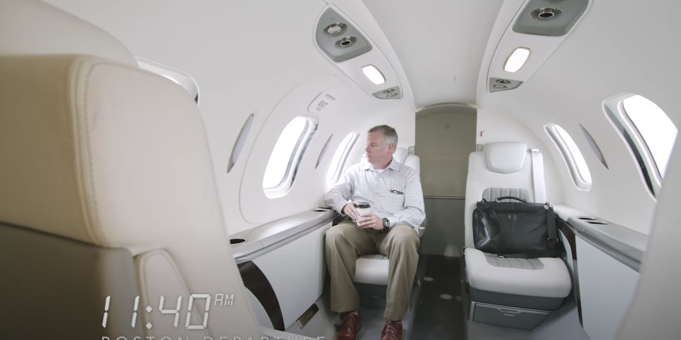 private flight on the HondaJet Elite II